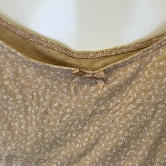 American Eagle Outfitters Cream Smocked Puff Sleeve Blouse - Picture 4 of 8